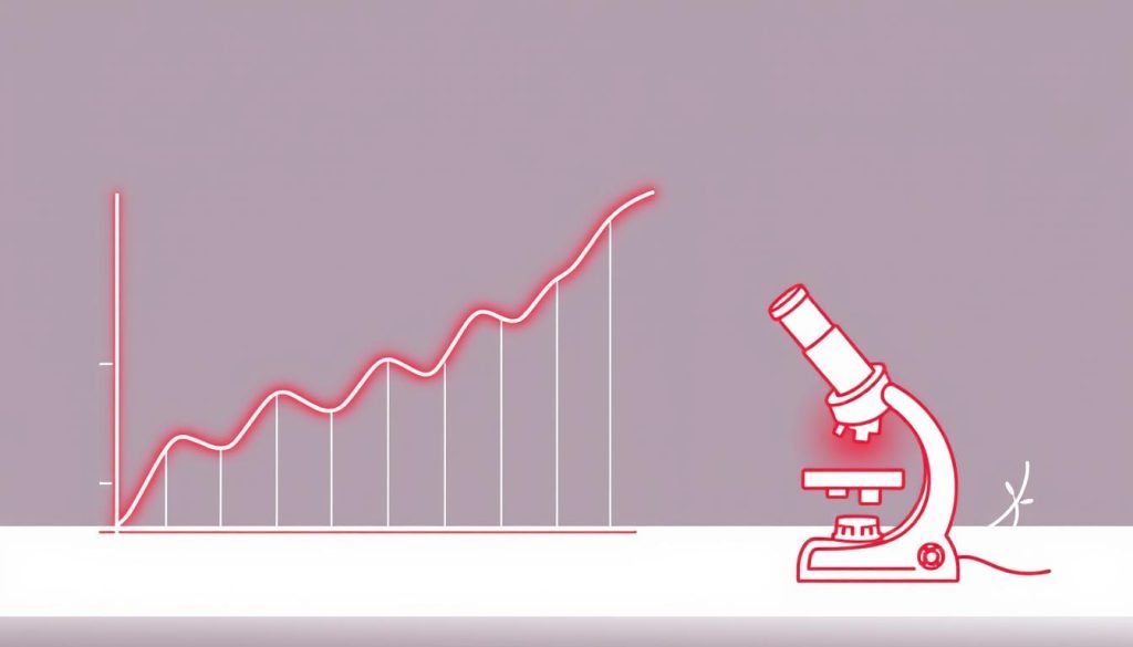 Line drawing representing scientific research on red light therapy for kids