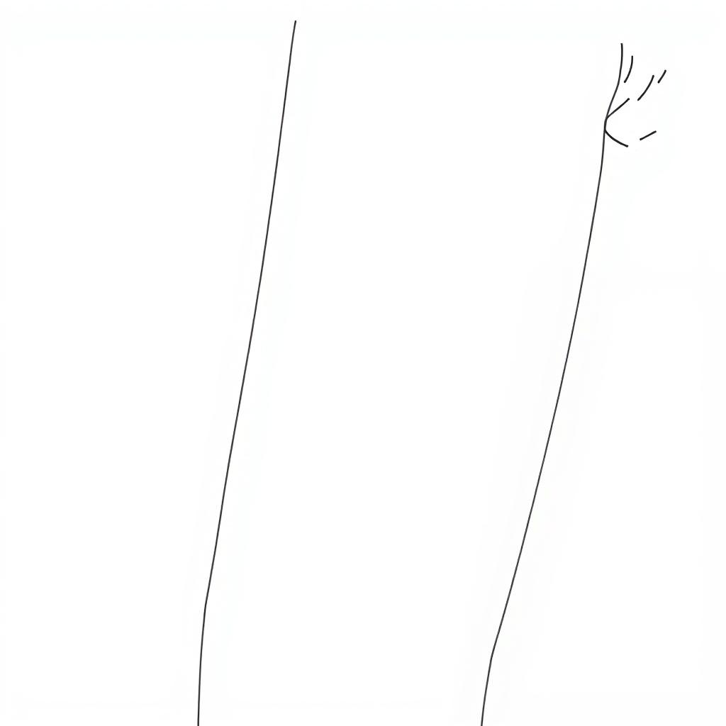 Line drawing showing medication-induced hyperpigmentation pattern on skin with red light therapy for hyperpigmentation treatment illustration