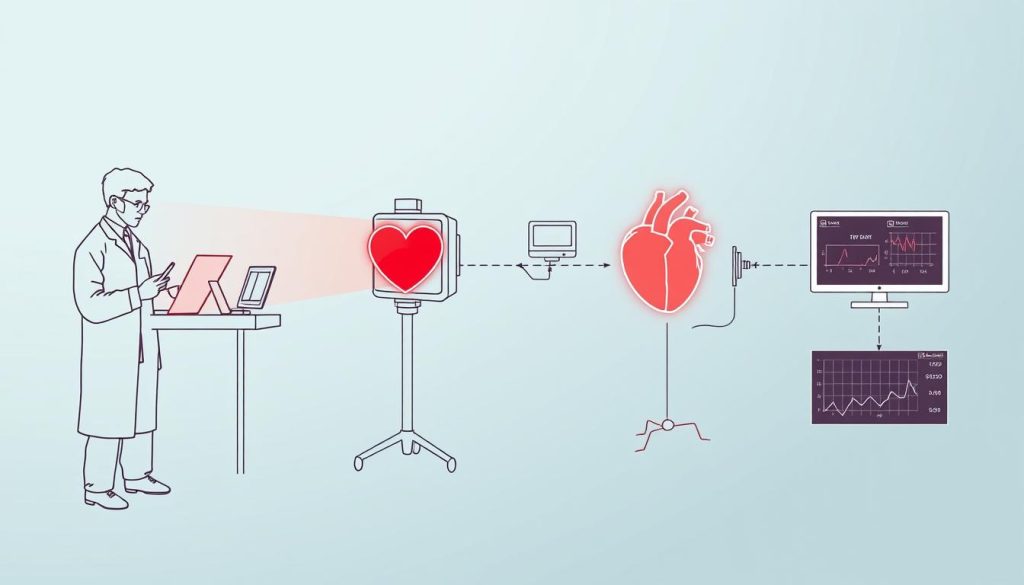 Illustration of future research directions in red light therapy for heart health