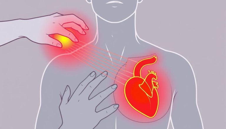 Illustration of red light therapy for heart health showing how different wavelengths penetrate tissue