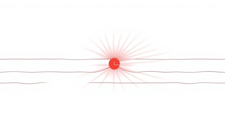 Line drawing illustrating how red light therapy penetrates to reach internal scar tissue