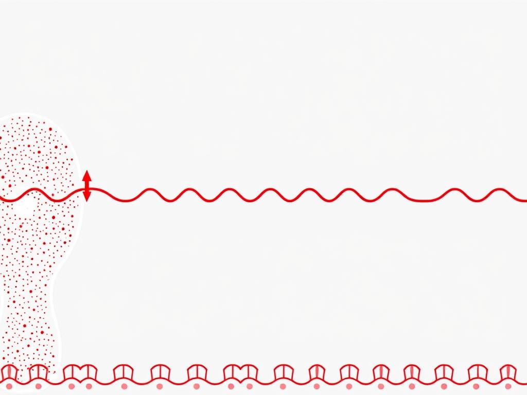 Line drawing of red light wavelengths penetrating tissue to reach kidney cells, illustrating Red Light Therapy for kidneys mechanism