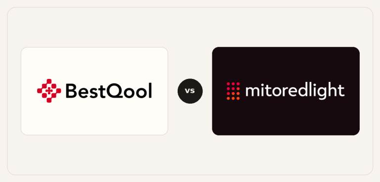 Bestqool vs Mito logo comparison lockup 2026