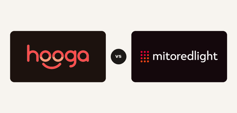Hooga vs Mito logo comparison lockup 2026
