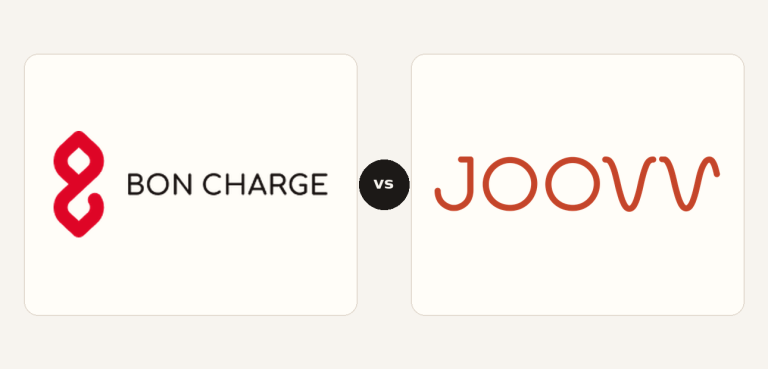 BON CHARGE vs Joovv logo comparison lockup 2026