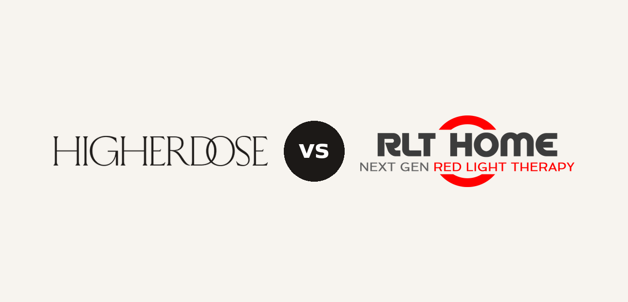 HigherDOSE vs RLT Home logo comparison lockup 2026