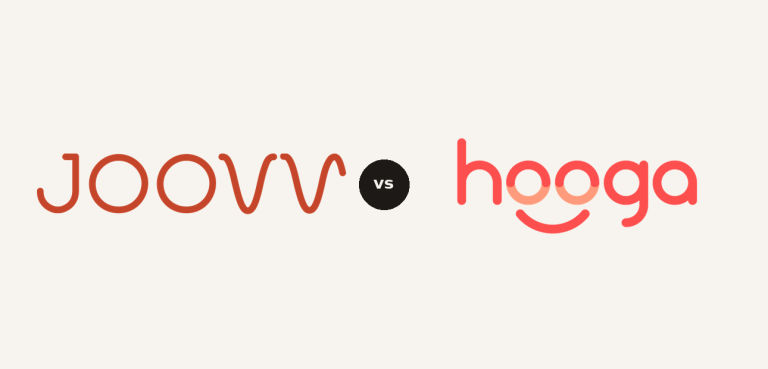 Joovv vs Hooga logo comparison lockup 2026