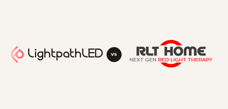 LightpathLED vs RLT Home logo comparison lockup 2026