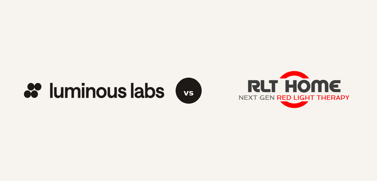 Luminousred vs RLT Home logo comparison lockup 2026
