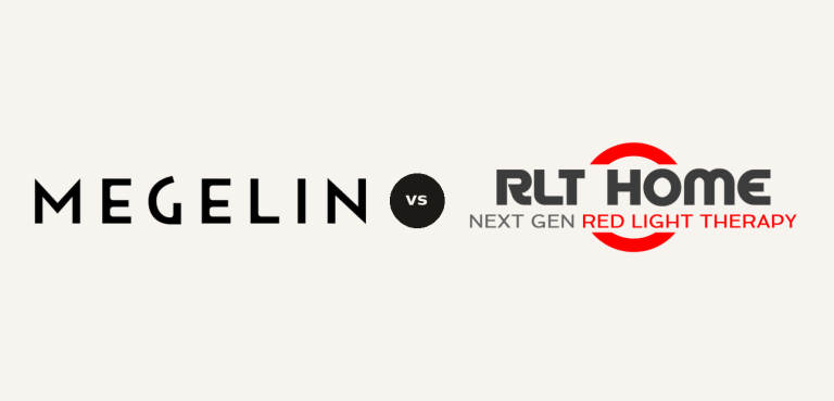 Megelin vs RLT Home logo comparison lockup 2026