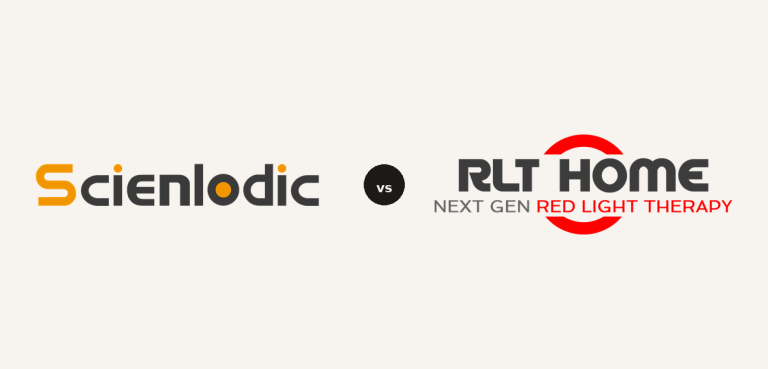 Scienlodic vs RLT Home logo comparison lockup 2026