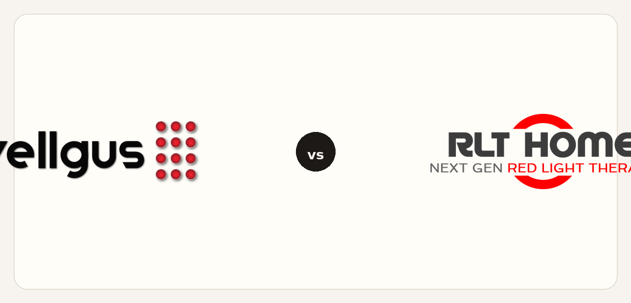 Vellgus vs RLT Home logo comparison lockup 2026